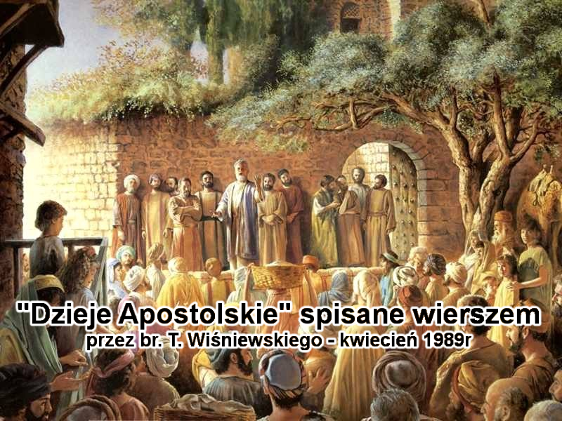 Dzieje Apostolskie Streszczenie Wszystkich Rozdzialow