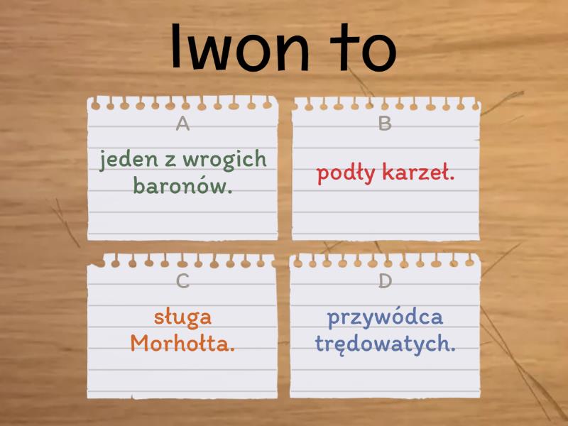 Dzieje Tristana i Izoldy - treść II - Test Dzieje Tristana I Izoldy Test