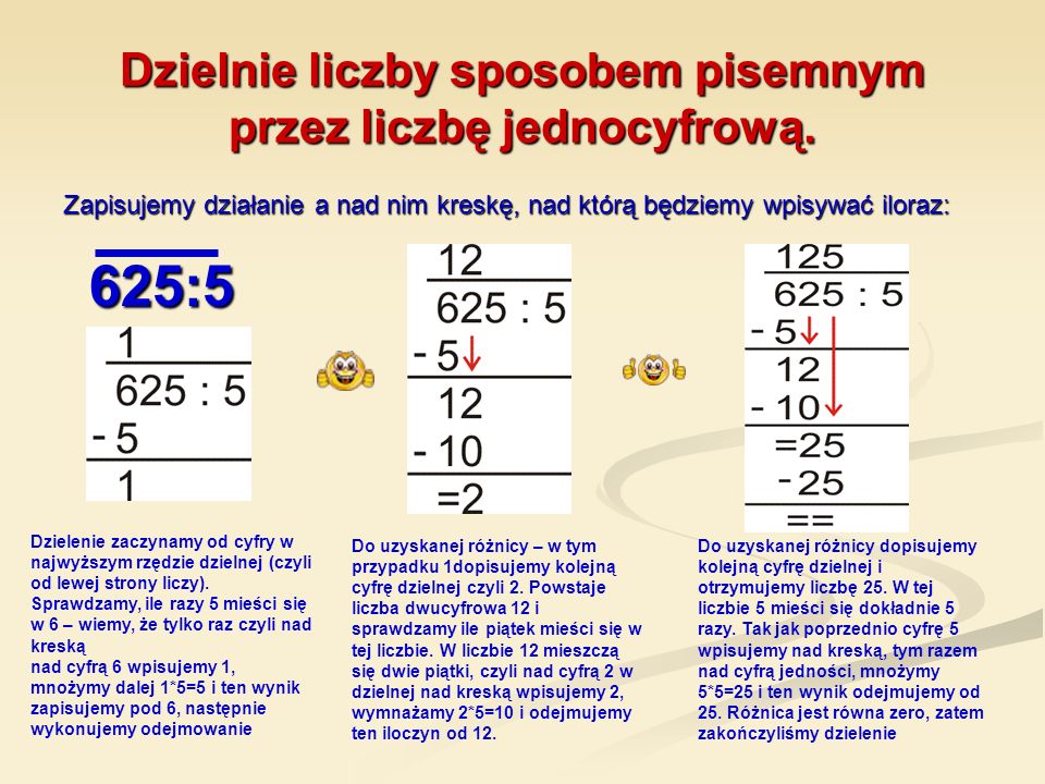 Mnożenie I Dzielenie Sposobem Pisemnym Zadania