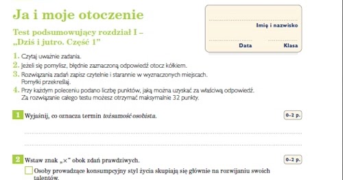 Wiedza O Spoleczenstwie Dzis I Jutro Sprawdzian