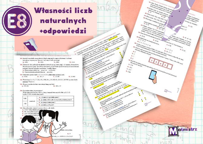 E8 Powtórzenie -własności liczb naturalnych. • Złoty nauczyciel Praca Klasowa Klasa 5 Wlasnosci Liczb Naturalnych