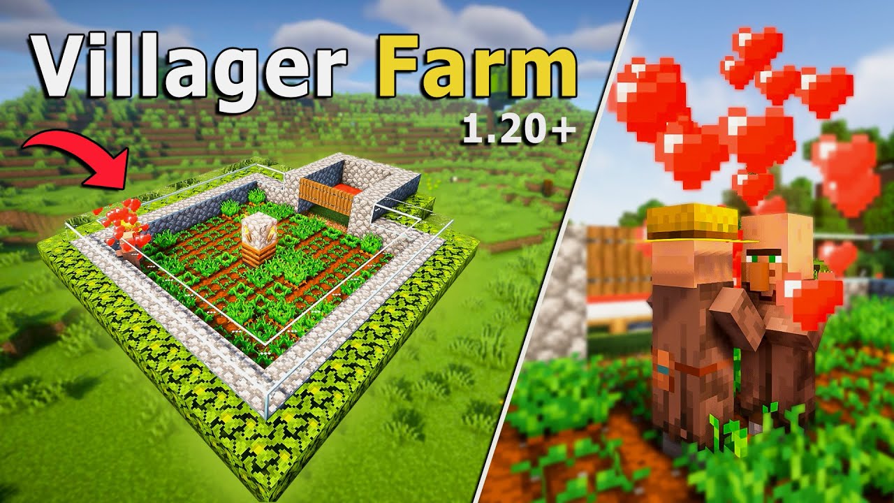 EASY AUTOMATIC Villager Breeder Farm in Minecraft 1.20 Survival! - YouTube How To Make A Villager Farm