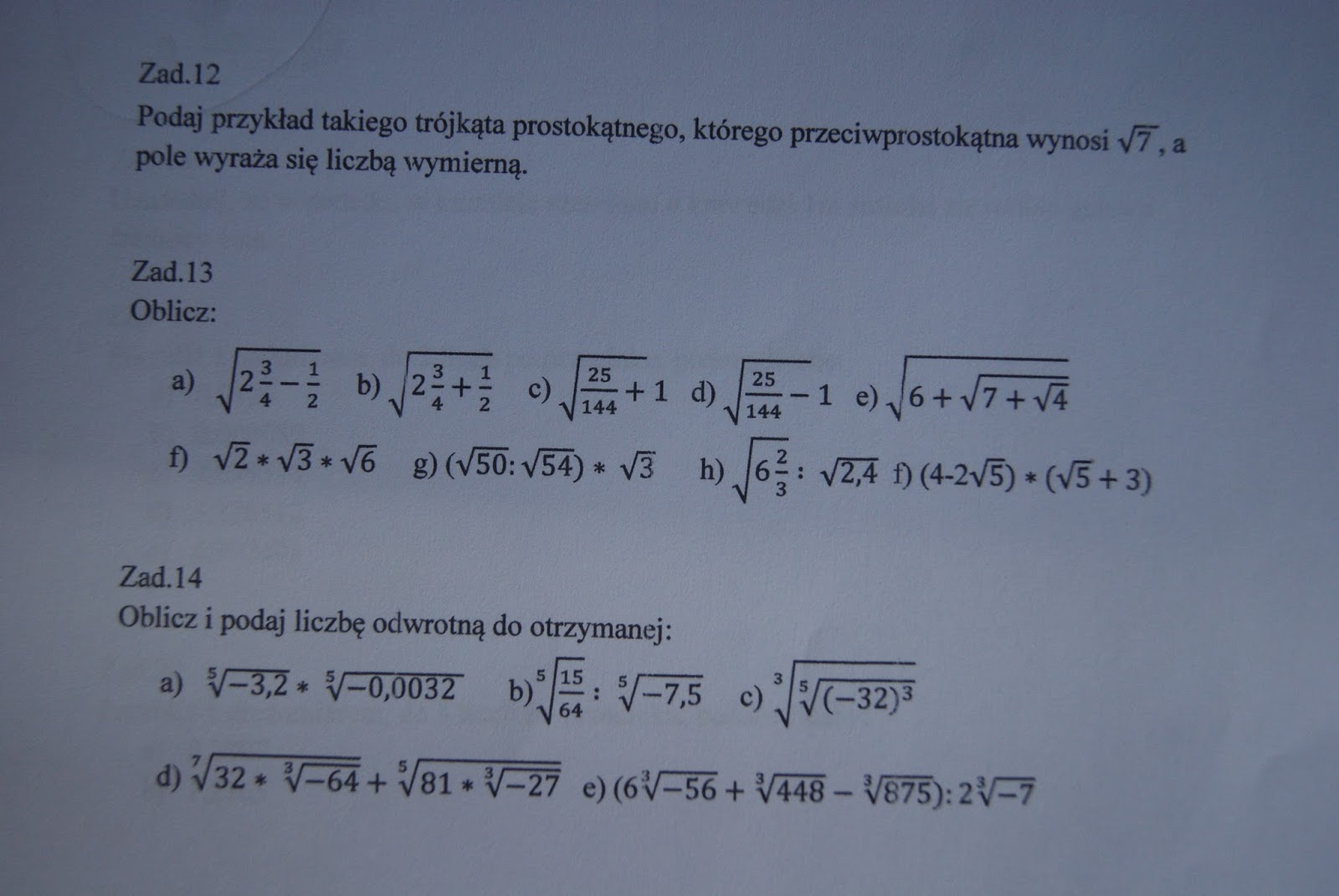EduGaBa: Liczby rzeczywiste- zestaw powtórzeniowy 1 klasa liceum Sprawdzian Liczby Rzeczywiste Klasa 1 Liceum