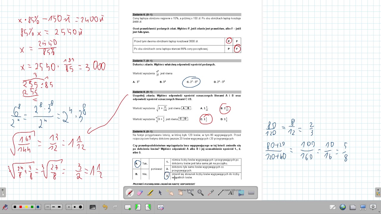 Test 8 Klasisty Matematyka Pdf