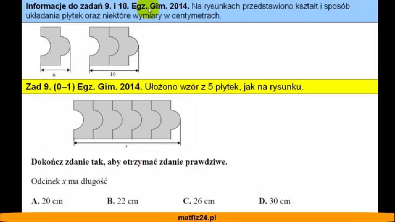 Wzory Matematyczne Na Test Gimnazjalny
