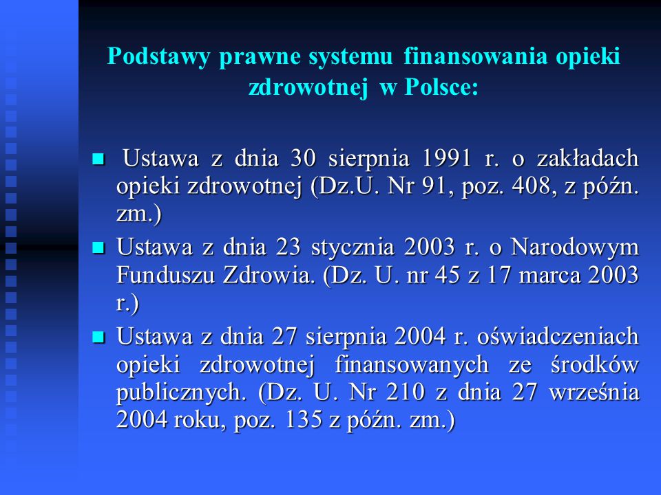 Ekonomika Zdrowia Ewa Kuriata z Zakładu Organizacji i Zarządzania - ppt O świadczeniach Opieki Zdrowotnej Finansowanych Ze środków Publicznych