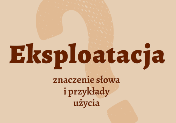 Eksploatacja - co to jest? Definicja i synonimy - Polszczyzna.pl Co To Znaczy Help Me