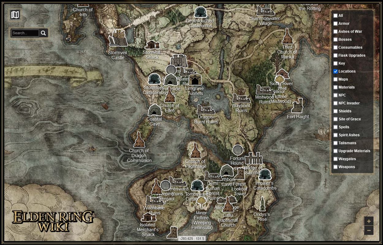 Elden Ring Map Printable Elden Ring Complete Map With All Locations