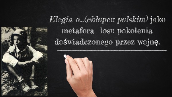 Elegia o...(chłopcu polskim) Elegia O Chłopcu Polskim Notatka