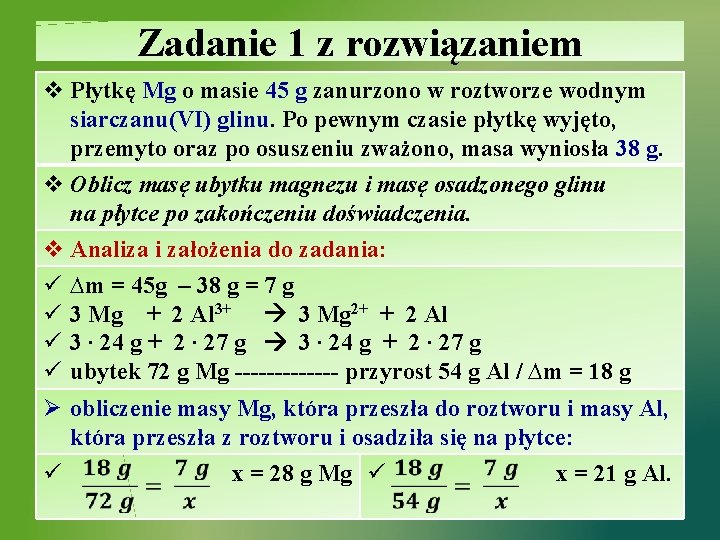 Oblicz Masę Każdego Z Produktów Reakcji Rozkładu 72 G Wody