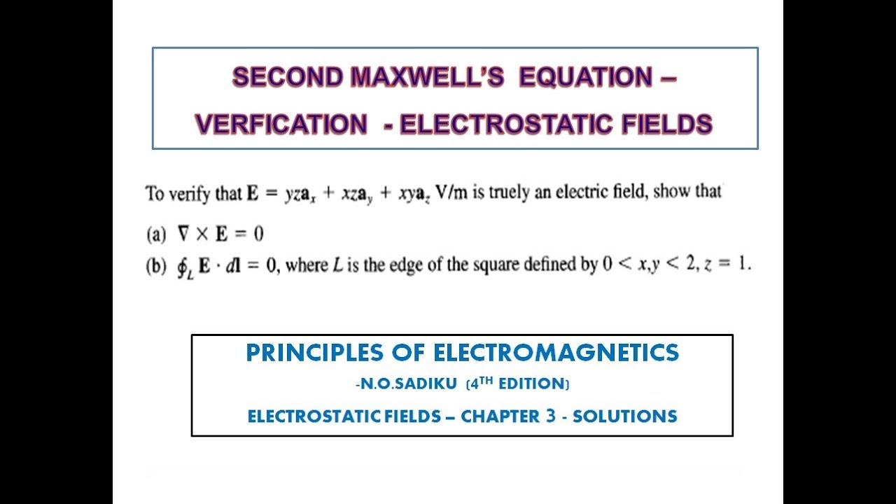 Elements of Electromagnetics by N.O.Sadiku solutions- lecture 15 - YouTube Elements Of Electromagnetics 7th Edition Pdf