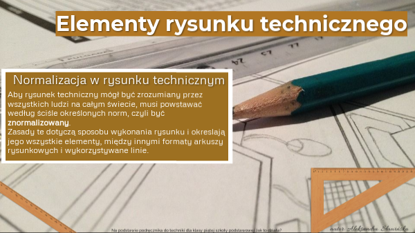 Elementy rysunku technicznego by Aleksandra Sławińska on Genially Elementy Rysunku Technicznego Klasa 5