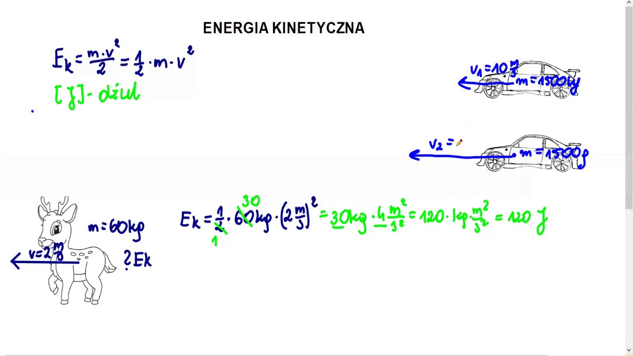 Energia kinetyczna klasa 7 - YouTube Jednostka Energii Kinetycznej