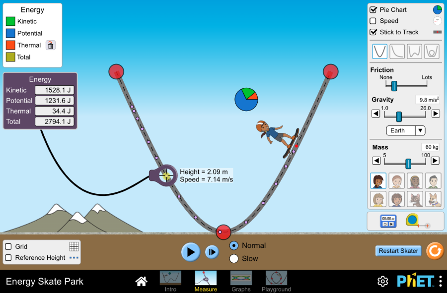 Energy Skate Park - Conservation of Energy | Kinetic Energy | Potential Energy Skate Park Simulation Conservation Of Energy Answer Key