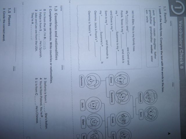 English Class A1.TESTY,SKILLSY,odpowiedzi! - 7328498700 - oficjalne Unit 1 Test A Odpowiedzi