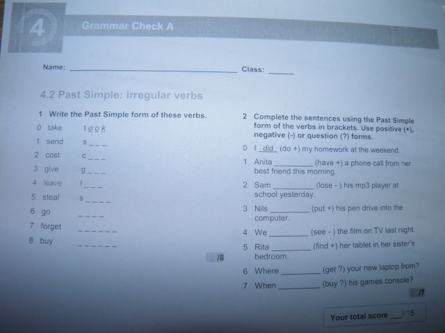English Class A2.TESTY,SKILLSY,odpowiedzi! - 7110513446 - oficjalne Testy Z English Class A2 Grammar