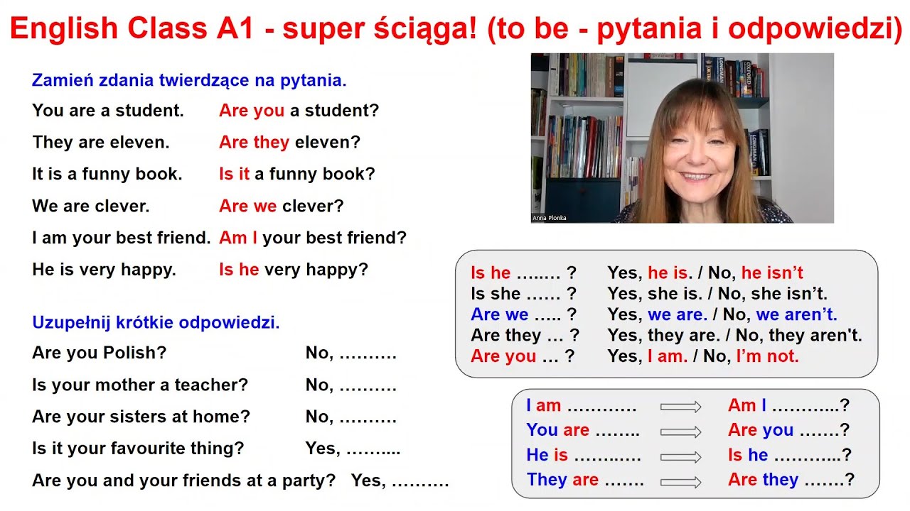 English Class poziom A1 - test unit 2 - czasownik "to be" - pytania i English Class A1 Unit 2 Test