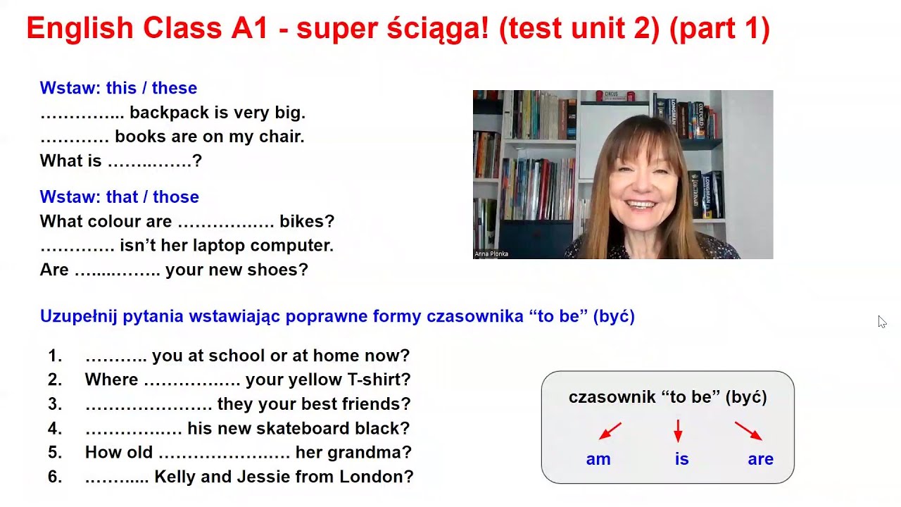 English Class poziom A1 - test unit 2 (część 1) - YouTube Test English Class A1