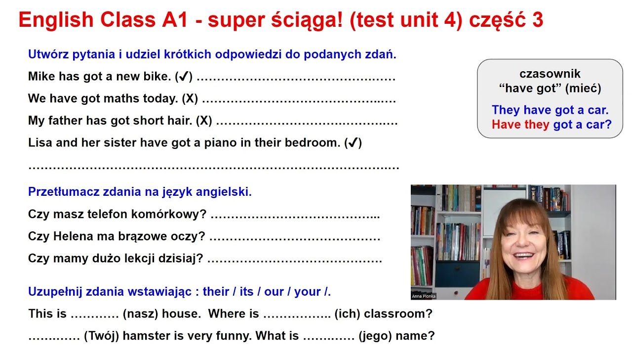 English Class A1 Testy Klasa 4
