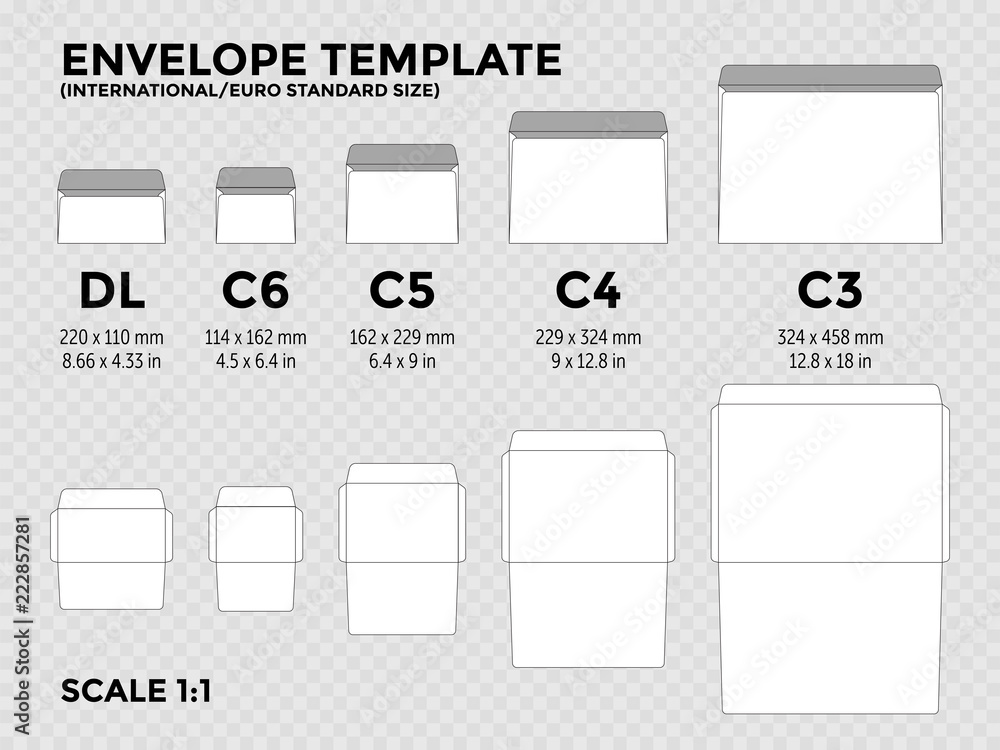 Envelope template with international, euro standard sizes c6, c5, c4 Przystąpienie Polski Do Układu Z Schengen