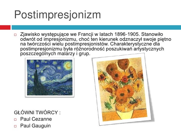 Epoki w sztuce Podaj Pięć Cech Impresjonizmu Jako Nurtu W Sztuce