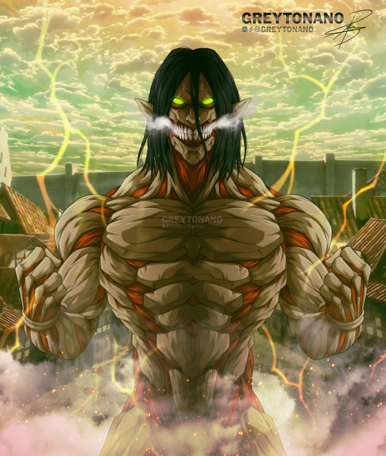 Eren Armored Titan by Greytonano on DeviantArt Attack On Titan Eren Armor