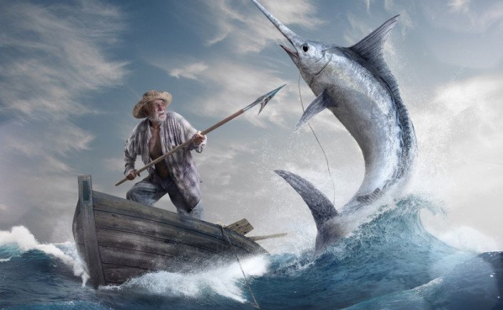 Marlin Stary Człowiek I Morze