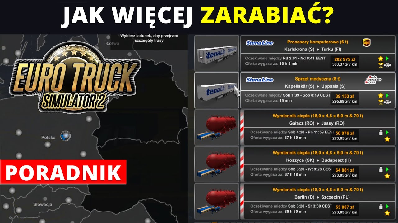 ETS 2 JAK SZYBKO ZARABIAĆ? FIRMA Poradnik do Euro Truck Simulator 2 Euro Truck Simulator 2 Jak Szybko Zarobić