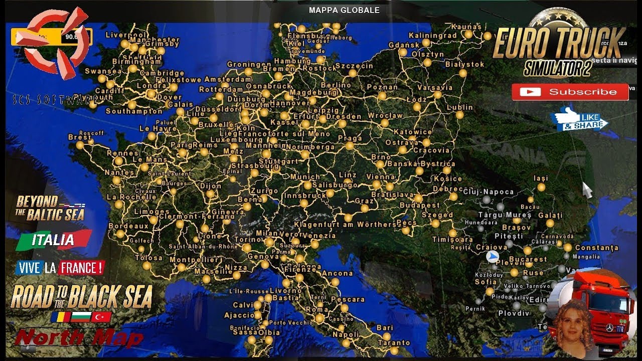 Euro Truck Simulator 2 Full Map