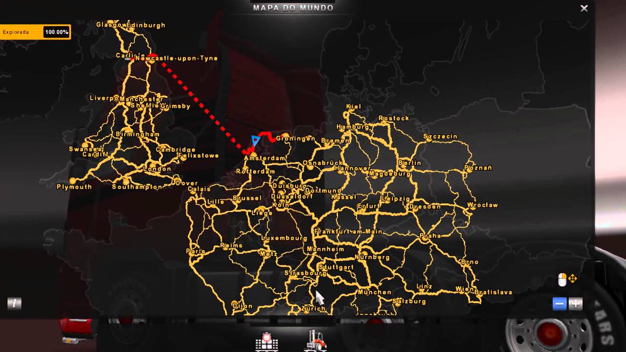 EURO TRUCK SIMULATOR 2 MAPA 100% EXPLORADO! - YouTube Euro Truck Simulator 2 Full Map