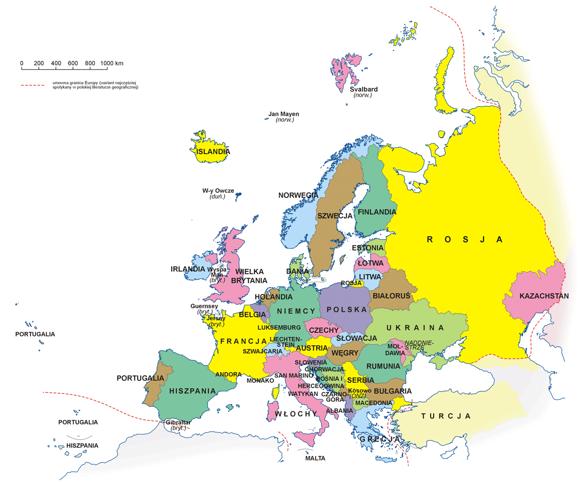 Europa Mapa Polityczna Ze Stolicami