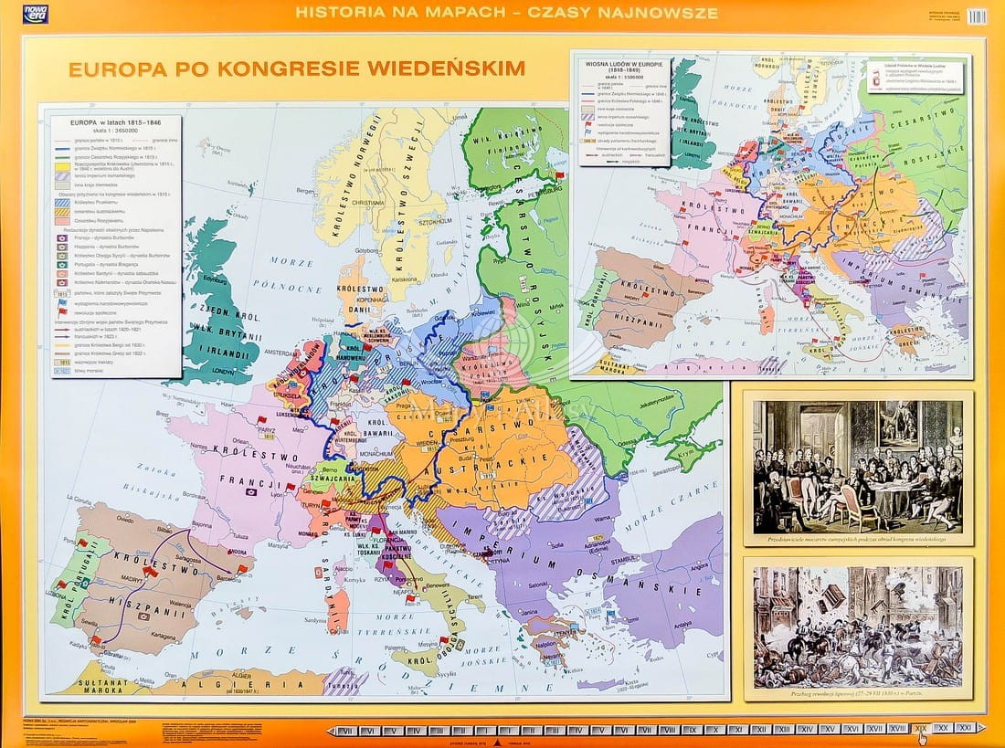 Europa Po Kongresie Wiedeńskim Mapa