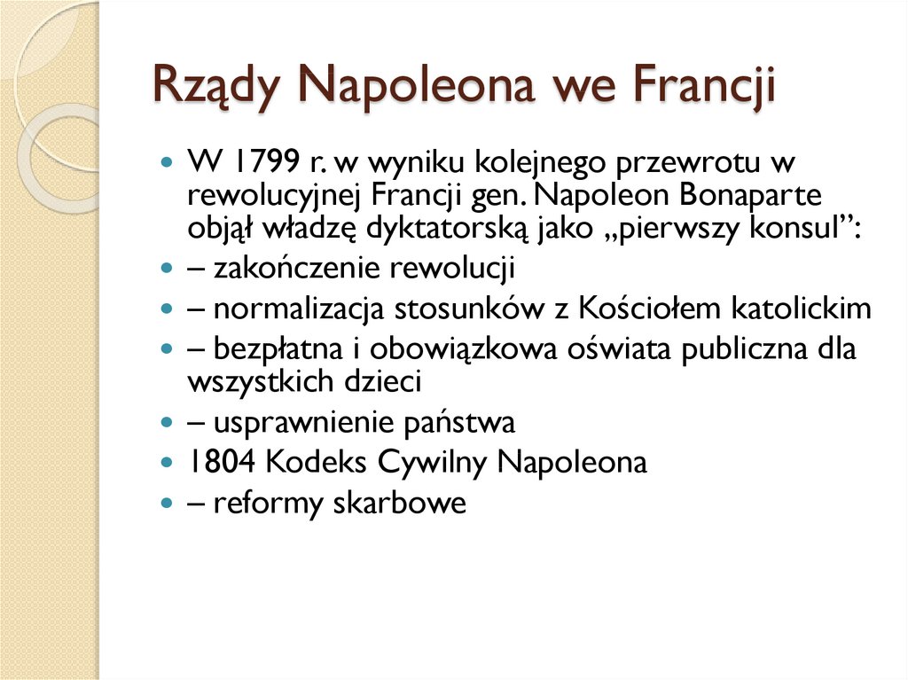 Powiedz Jakie Zmiany Wprowadził We Francji Kodeks Napoleona