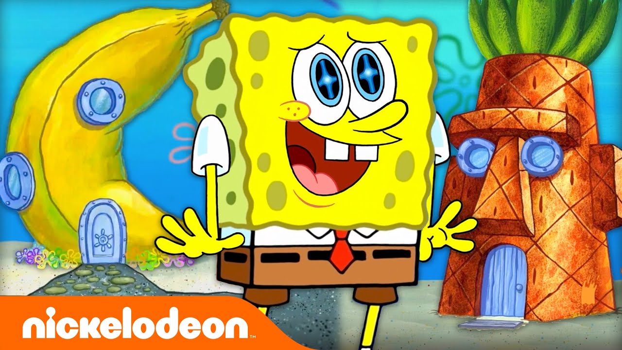 Every Time SpongeBob's House WASN'T A Pineapple 🍍 | Nicktoons - YouTube Spongebob And Patrick In A Box