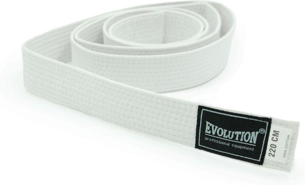 Evolution Professional Equipment Pas Do Kimona Karate Judo Taekwondo Taekwondo Bialy Pas Z Zlta Belka