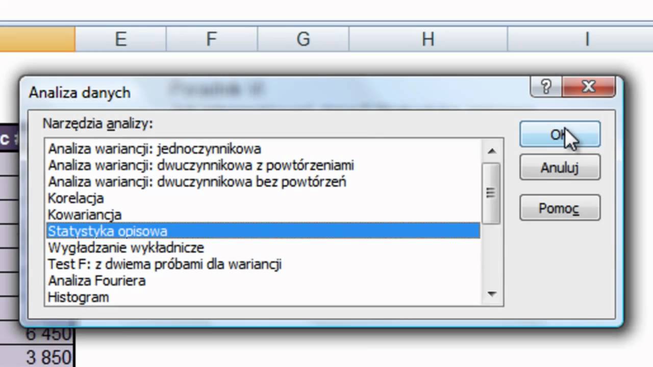 EXCEL VI - Jak interpretować dane - statystyka opisowa.mov - YouTube Czym Zajmuje Sie Statystyka Opisowa
