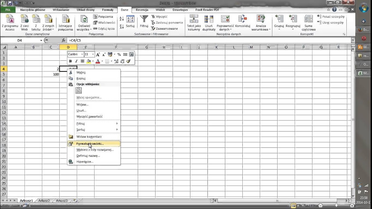 Excel#7 Jak wyliczyć procent - YouTube Sprawdzian Z Procentów Klasa 7