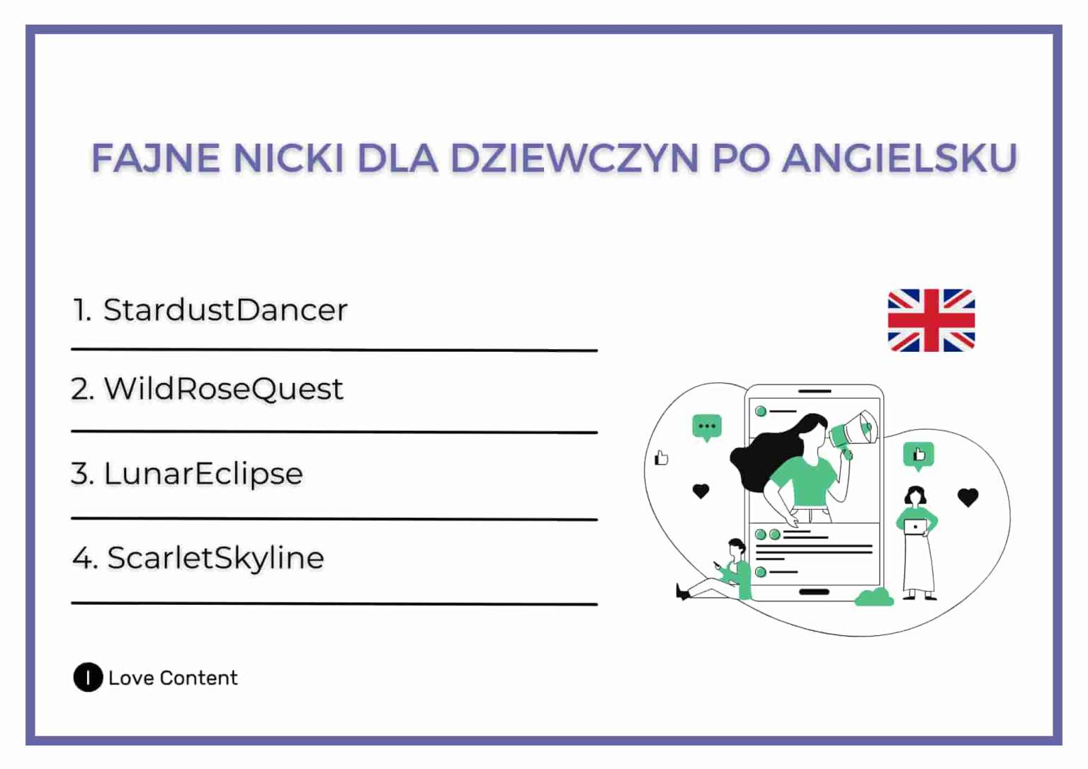 Znacie Jakieś Fajne Nicki Dla Dziewczyn