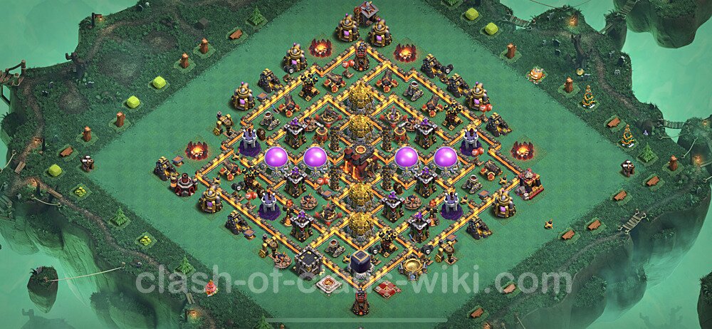 Farming Base TH10 with Link, Anti 3 Stars - Clash of Clans - Town Hall Clash Of Clans Th10 Base
