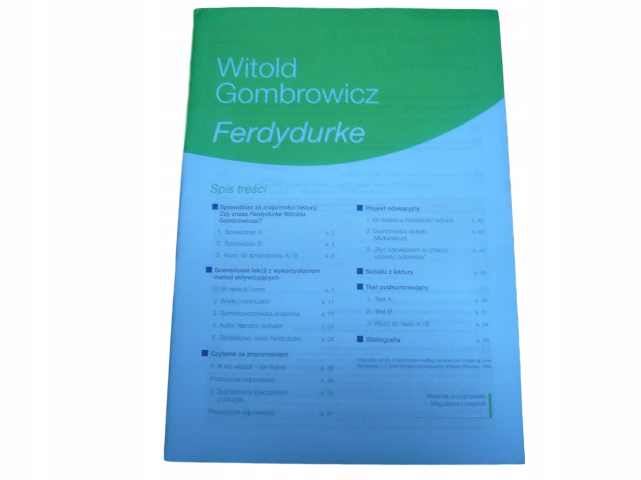 FERDYDURKE testy SPRAWDZIANY Z LEKTURY (12968476988) | Podręcznik Allegro Wesele Test Ze Znajomosci Lektury