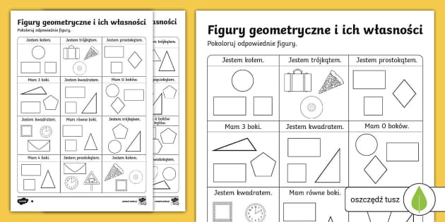 Figury geometryczne | Własności figur | Karta pracy Figury Geometryczne Klasa 5 Test