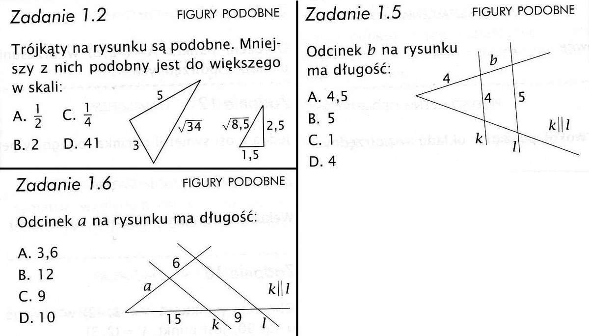Figury podobne 3 zadania w załączniku, proszę o obliczenia. - Brainly.pl Sesja Z Plusem 3 Gimnazjum Bryły I Figury Podobne