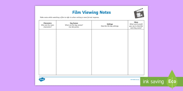 Film Viewing Notes Writing Template (teacher made) Miracle Movie Viewing Guide Answer Key