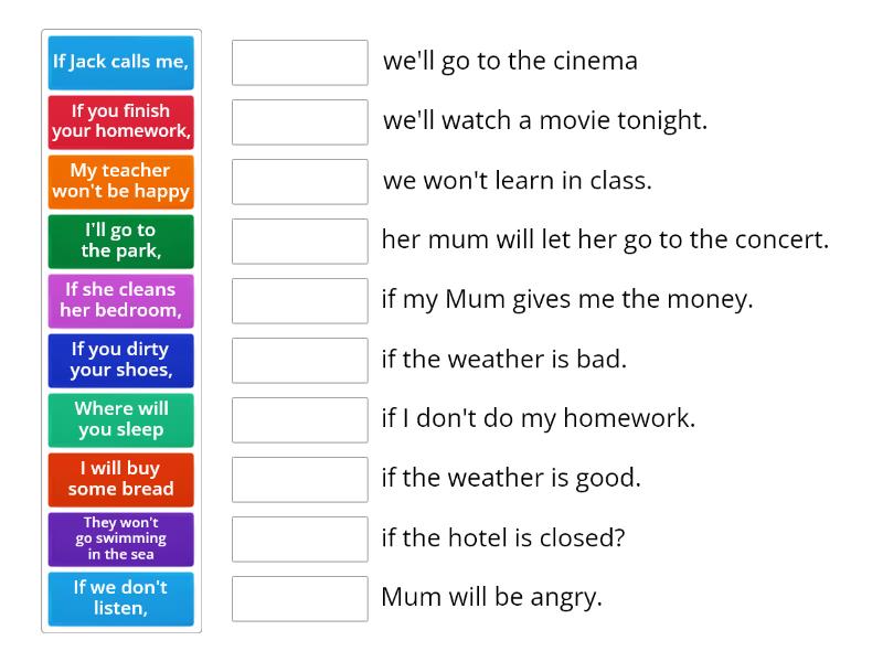 First And Second Conditional Wordwall