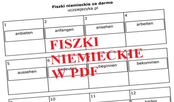 Fiszki Niemieckie [PDF do druku] | UczSieJezyka.pl Fiszki Niemiecki Online Za Darmo