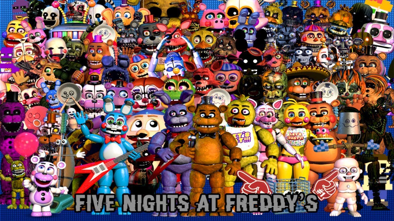 Five Nights at Freddy's 1 2 3 4 5 6 ALL Offices and JUMPSCARES (FNAF Five Nights At Freddy S Wszystkie Części