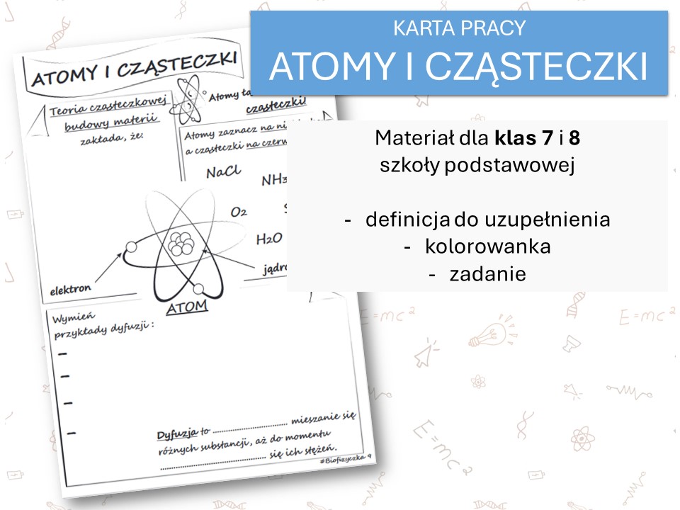 Atomy I Czasteczki Sprawdzian Kl 7