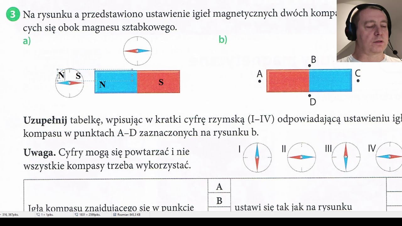 Fizyka - bieguny magnetyczne - zadania z zeszytu ćwiczeń - YouTube O Zjawiskach Magnetycznych