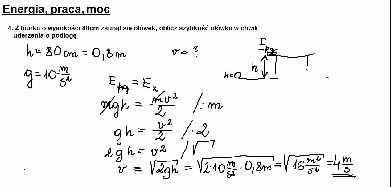 Praca Moc Energia Wzory Pdf