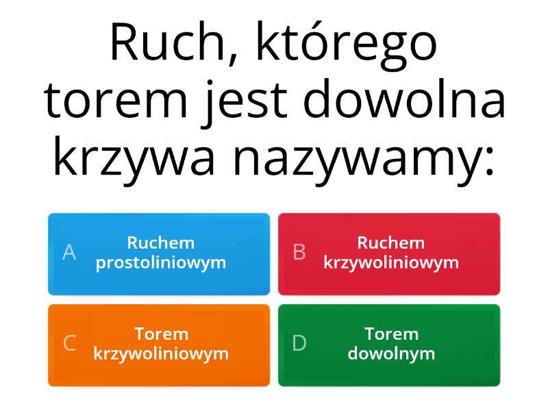 Fizyka- Jak opisujemy ruch? - Test Test Z Fizyki Jak Opisujemy Ruch